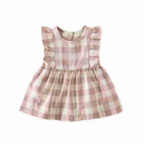 CHECKMATE FLUTTER DRESS