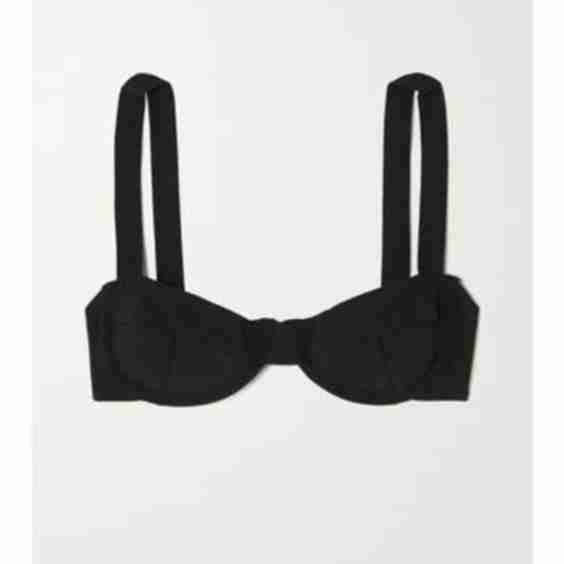 Vintage Stretch-Crepe Bikini Top