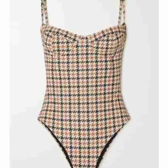 Vintage Houndstooth Swimsuit