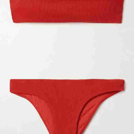 Gabi Ribbed Bandeau Bikini