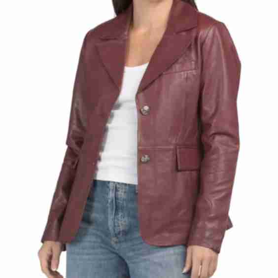 Genuine Leather Blazer
