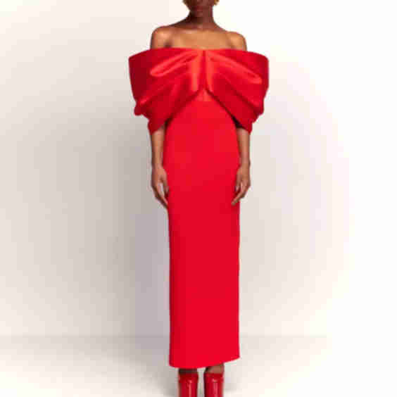 Setri Big Bow Evening Dress Gown