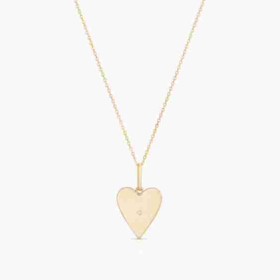 14k Fine Amaya Heart Necklace with Diamond