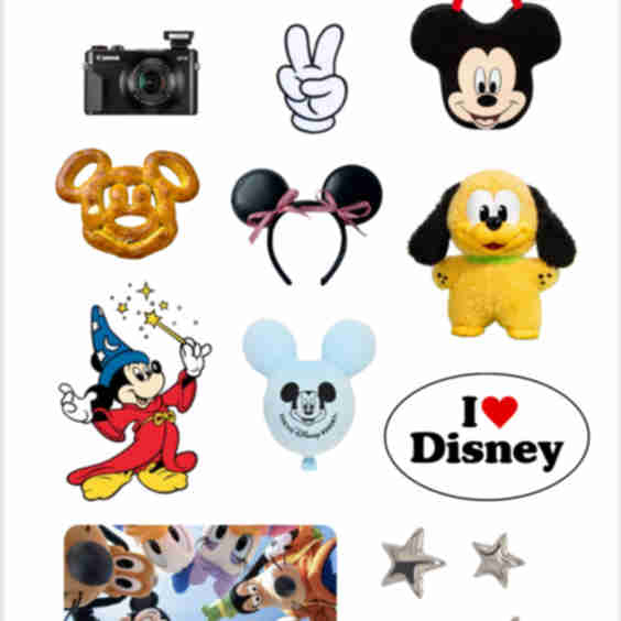 I Love Disney Stickers