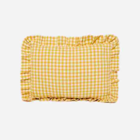 Gingham Sunflower Pillow