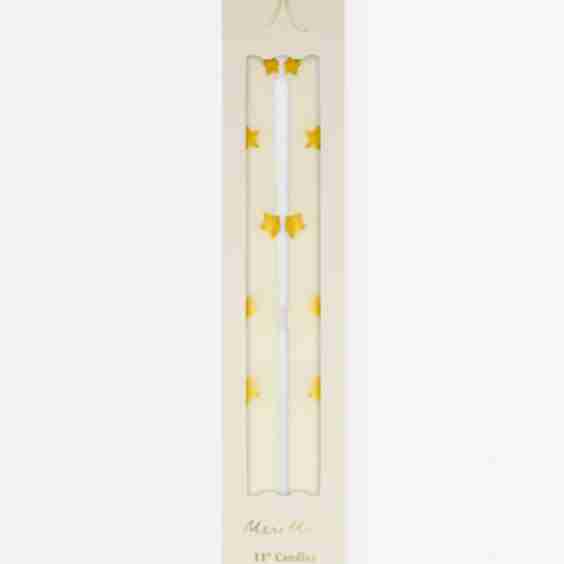 Gold Star Taper Candles