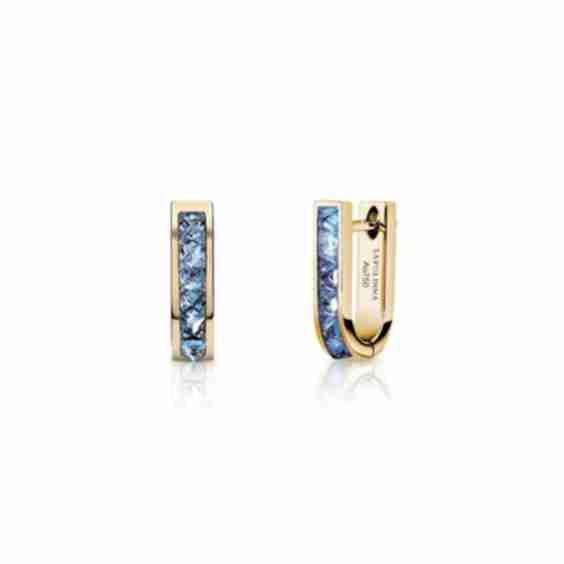 Be Spiked 18K Yellow Gold Sapphire Huggie Earrings