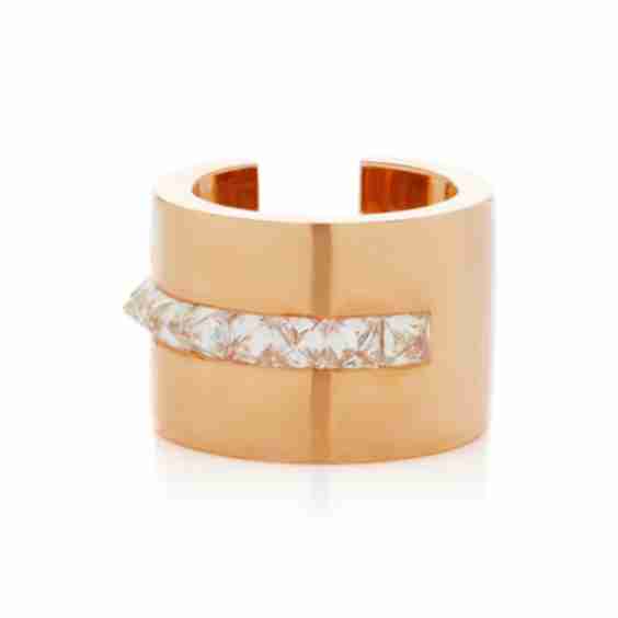 Be Spiked 18 K Yellow Gold Diamond Ear Cuff