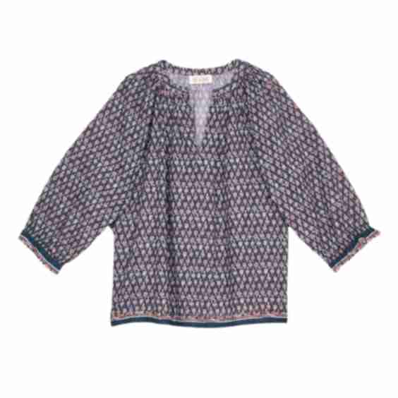 Mari Print Long Sleeve Top
