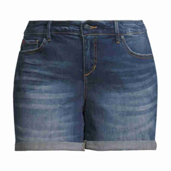 Rolled Denim Shorts