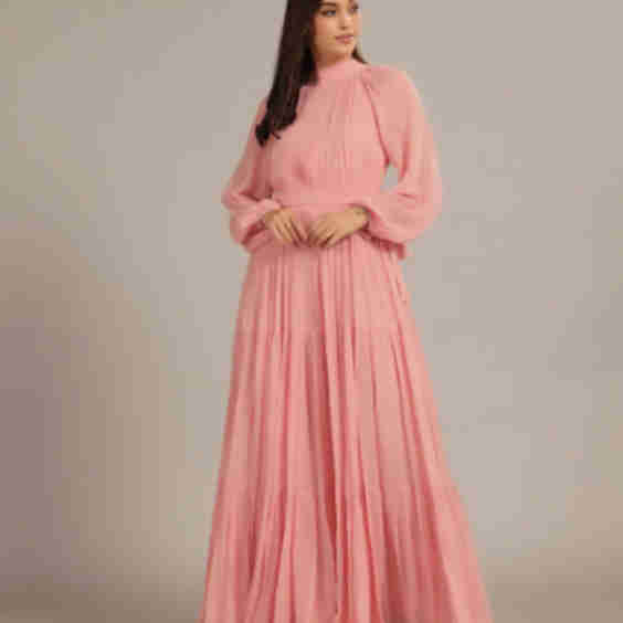 Lace & Beads Violetta Maxi Pleated Dress