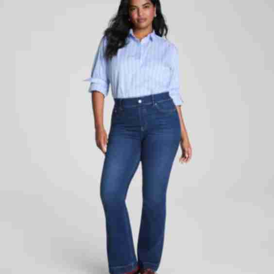 Pull-On Flare Jeans