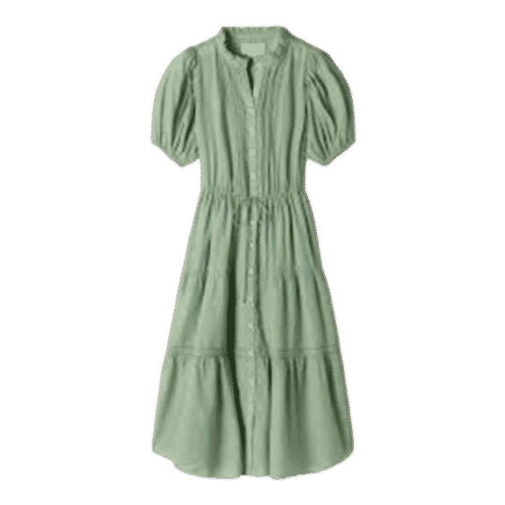 Hildie Dress Green Houndstooth