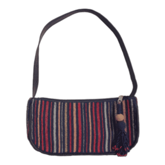 Beaded Stripe Shoulder Bag
