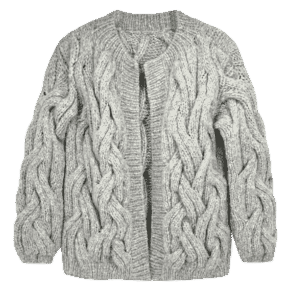 Handknit Cortina Cable Cardigan