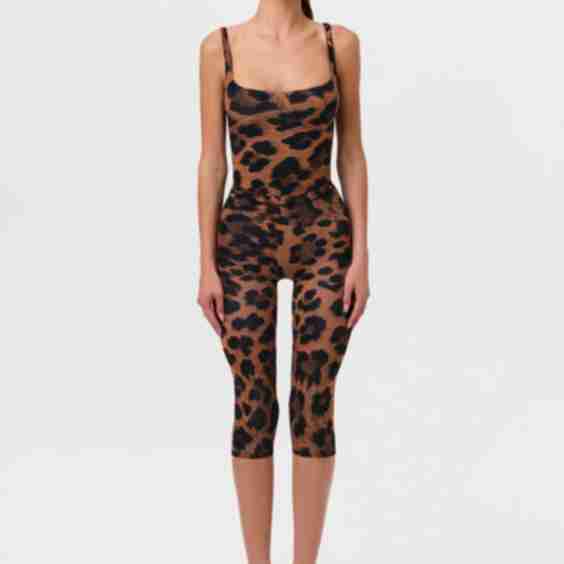 Naked Leopard Capri Leggings
