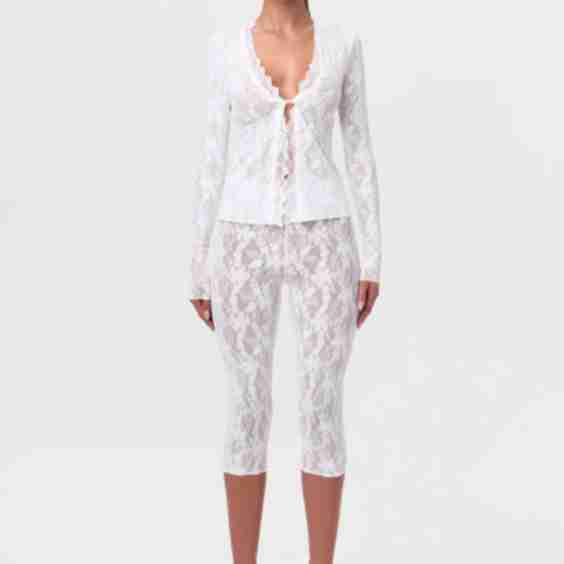 Stretch Lace Cardigan Top