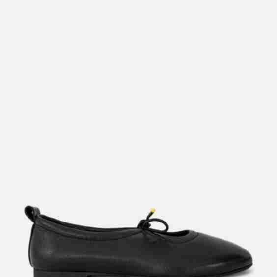 Lace Up Leather Ballet Flats Amelie