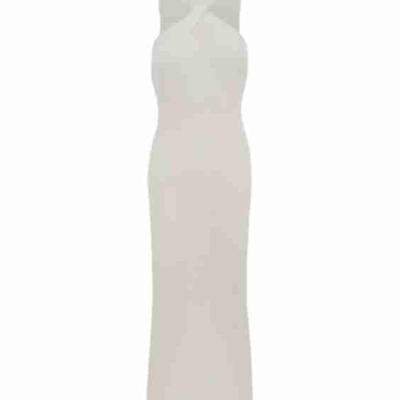 Accent Neckline Maxi Dress