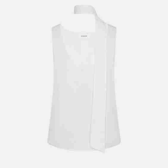 Satin Top with Thin Scarf