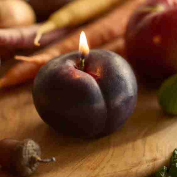 Plum Beeswax Candle