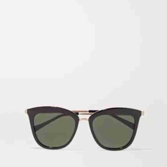 Caliente Cat-Eye Acetate And Gold-Tone Sunglasses