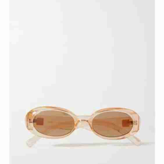 Work It! Oval-Frame Acetate Sunglasses
