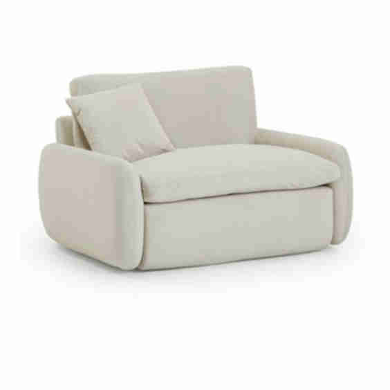 Rachelle Cream Velvet Lounge Chair