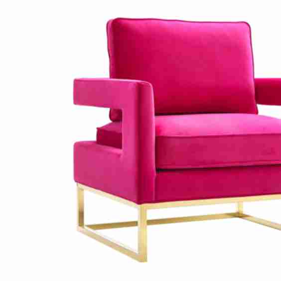 Avery Pink Velvet Chair 