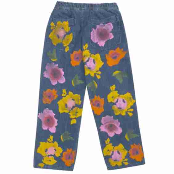 Floral Denim Ocean Pant