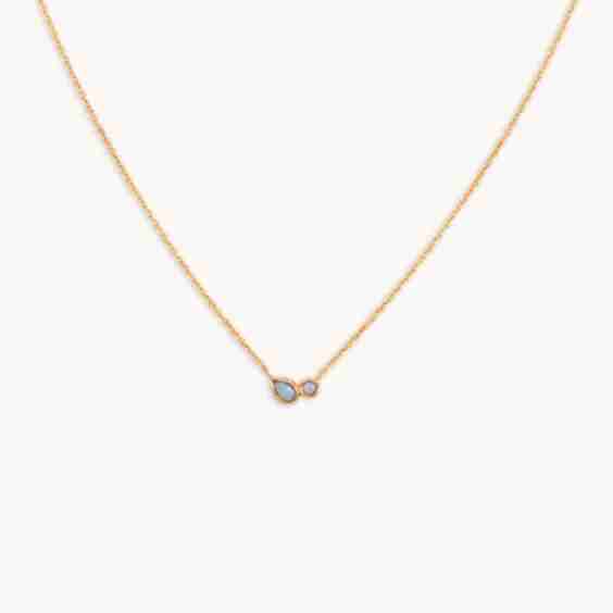 Opal Bezel Pendant Necklace