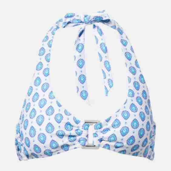 La Croissette Printed Bikini Top