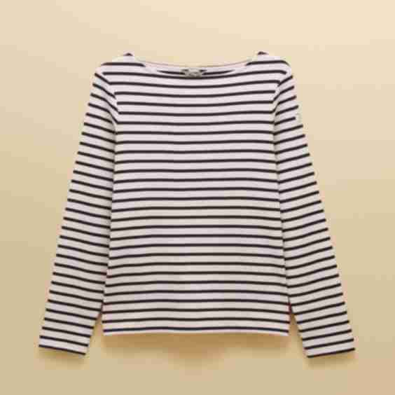 Harbour Boat Neck Long Sleeve Breton Top
