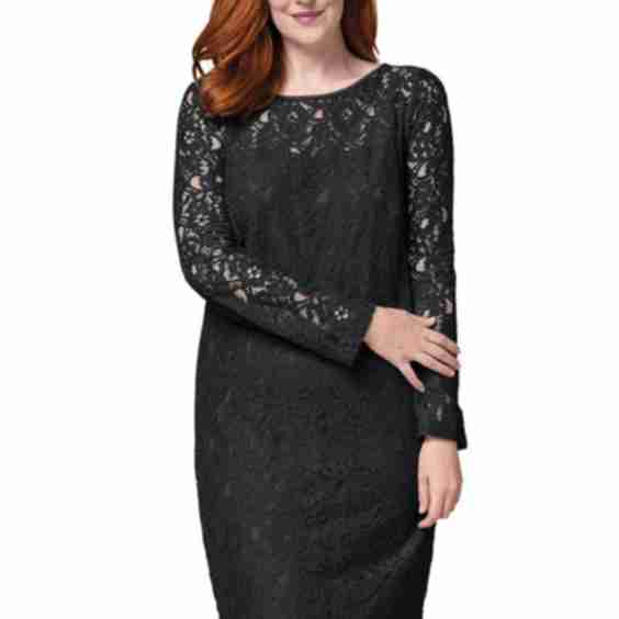 Stretch Lace Shift Dress