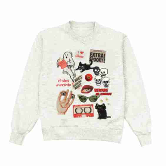 Halloween Charms Heather Crewneck