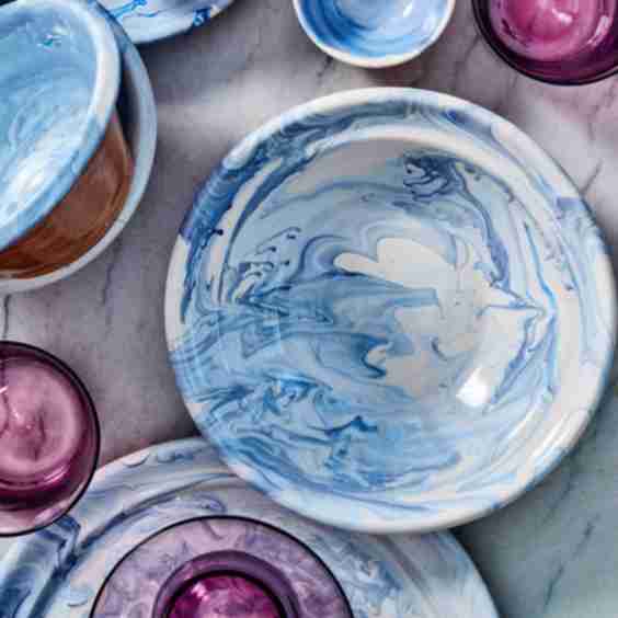 Marble Blue Pasta Dish