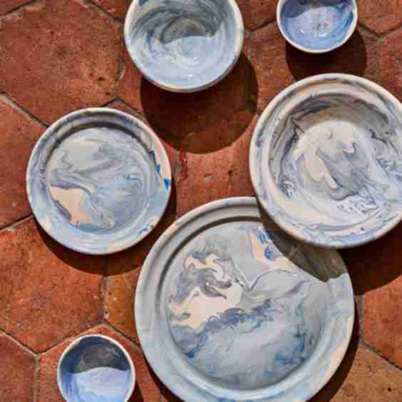 Marea Marble Blue Dinner Plate