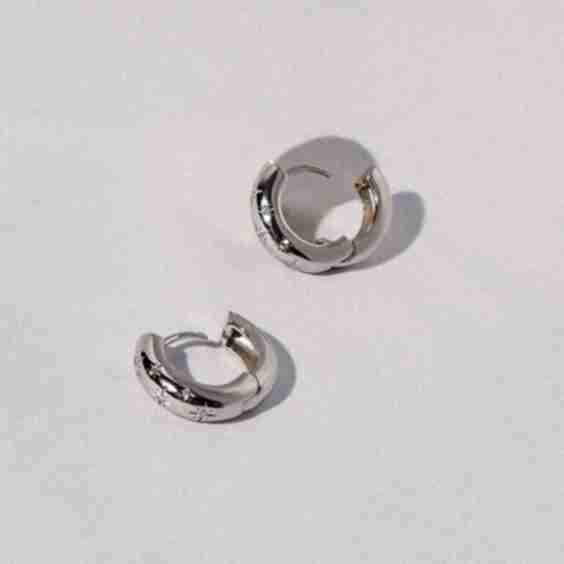 Celestial Small Sterling Silver Hoops