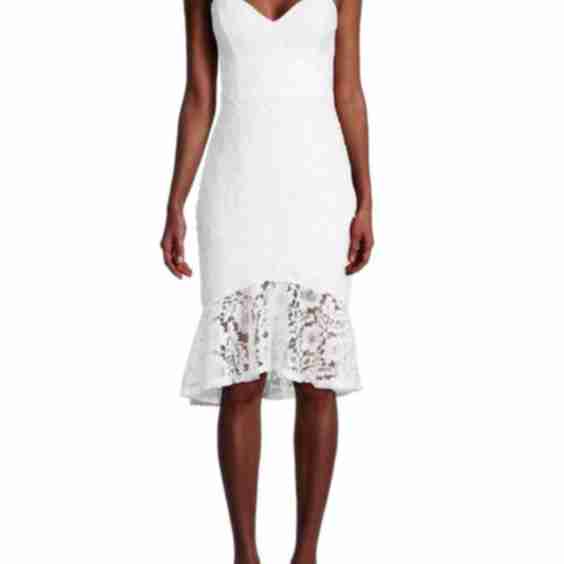Floral Lace Trumpet Dress