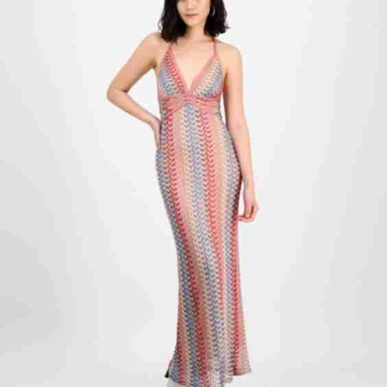 Womens Sleeveless Crochet Halter Dress