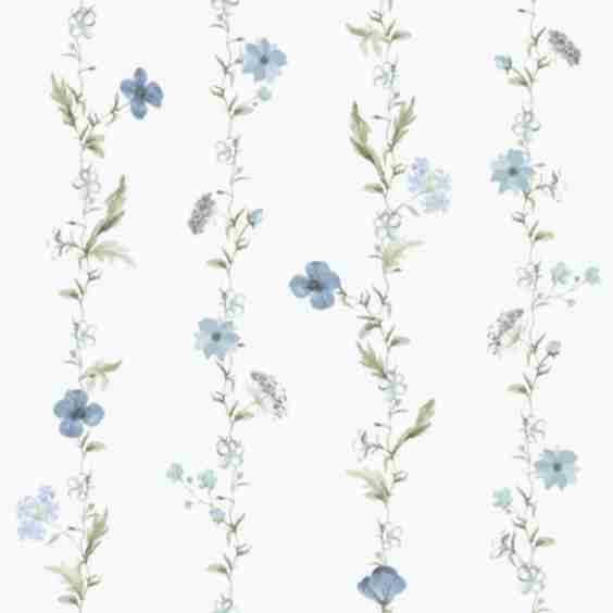 1902-1 Vertical Garden Blue Wallpaper