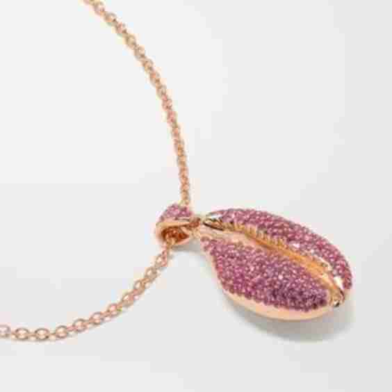 Le Grand Cauri Arc En Ciel 18-Karat Rose Gold Sapphire Necklace