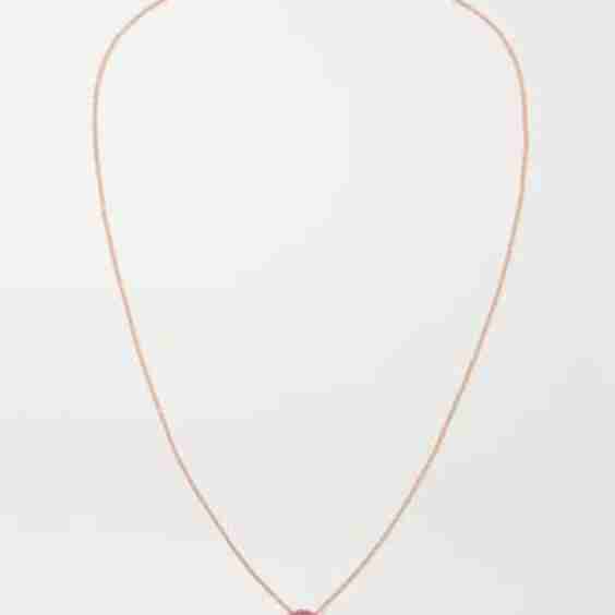 Cauri Arc En Ciel 18-Karat Rose Gold Sapphire Necklace
