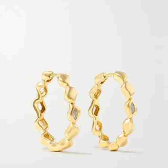 Harmony Petite 18-Karat Gold Diamond Hoop Earrings