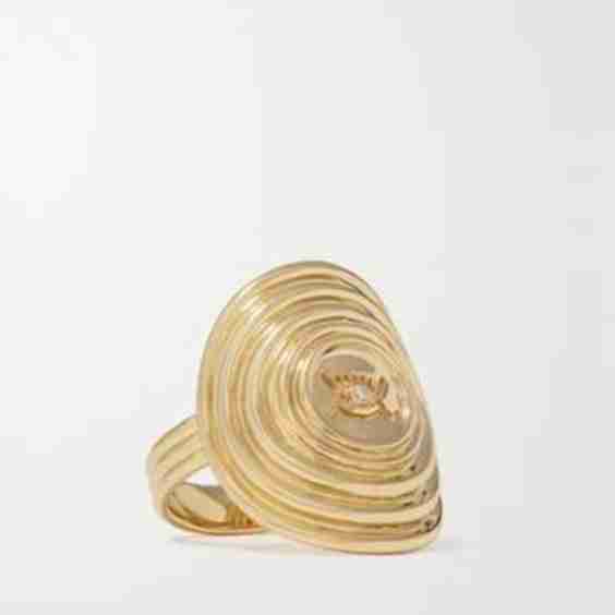 Vidi 18-Karat Gold Diamond Signet Ring
