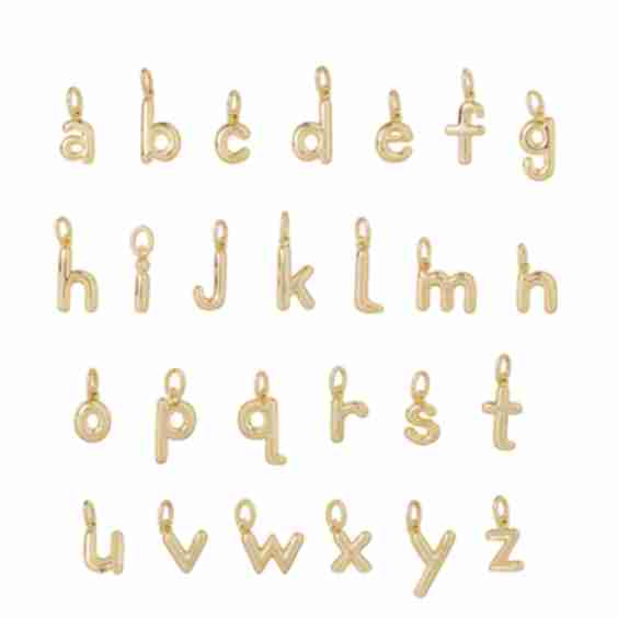 The Puffy Initial Charms