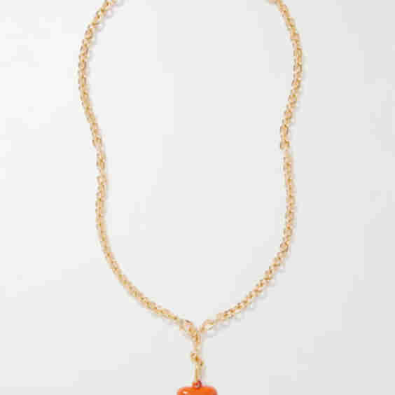 Mini Puffy Heart Charm Necklace