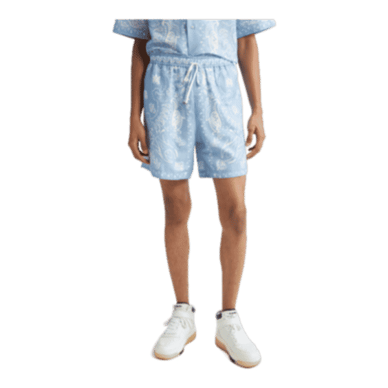 Watercolor Bandana Linen & Cotton Shorts