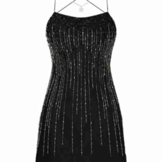 Embellished Halter-Neck Mini Dress