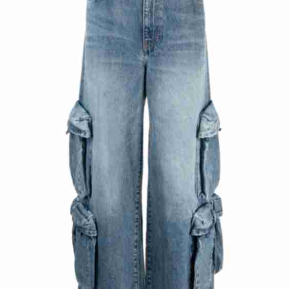 Baggy Mid Rise Wide Leg Jeans